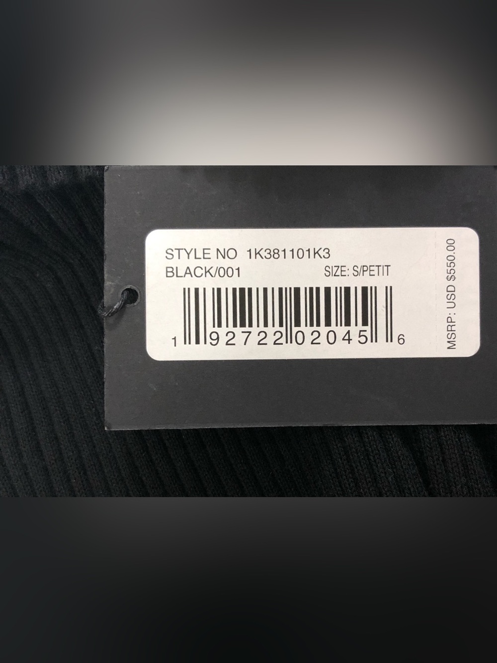 NWT $550 Alexander Wang Ruffle Zipper Hem Sweater In Black - Picture 7 of 7